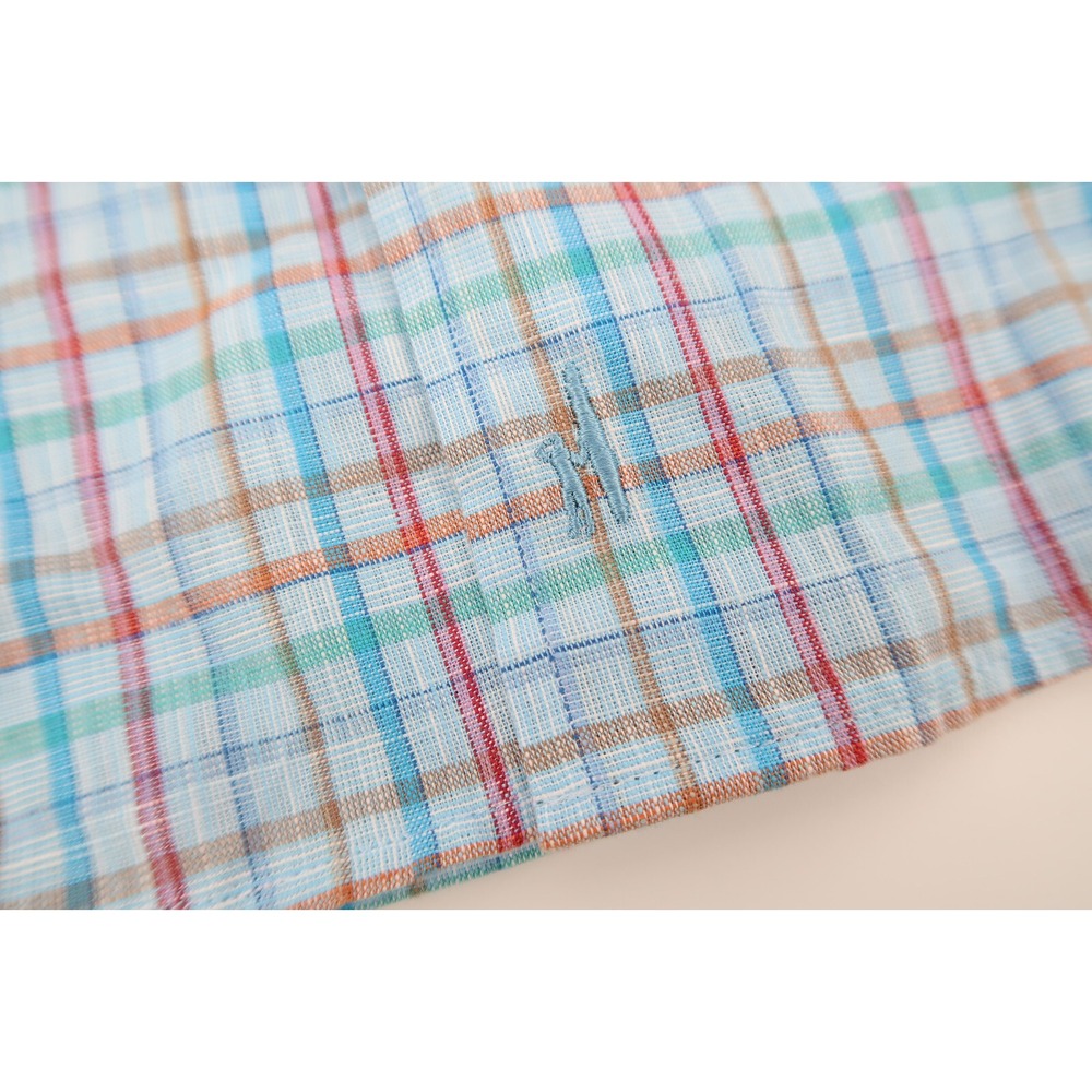 Johnnie-O Rolen Top Shelf Button Front Shirt Baja Blue Size Medium NWT - Picture 6 of 8